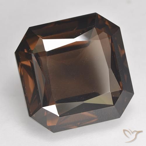Quartzo Fumê Marrom avermelhado Natural 11.87ct, Corte Octógono / Esmeralda, VVS