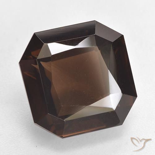 Quartzo Fumê Castanho médio Natural 7.01ct, Corte Octógono / Esmeralda, VVS