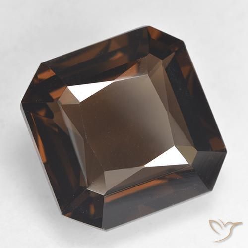 Quartzo Fumê Castanho médio Natural 10.50ct, Corte Octógono / Esmeralda, VVS