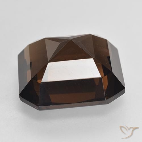 Quartzo Fumê Castanho médio Natural 10.50ct, Corte Octógono / Esmeralda, VVS
