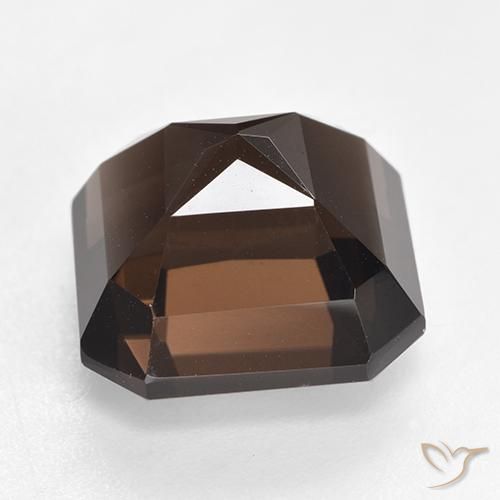 Quartzo Fumê Hickory Brown Natural 8.30ct, Corte Octógono / Esmeralda, VVS
