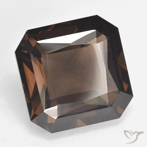 Quartzo Fumê Castanho médio Natural 13.06ct, Corte Octógono / Esmeralda, VVS