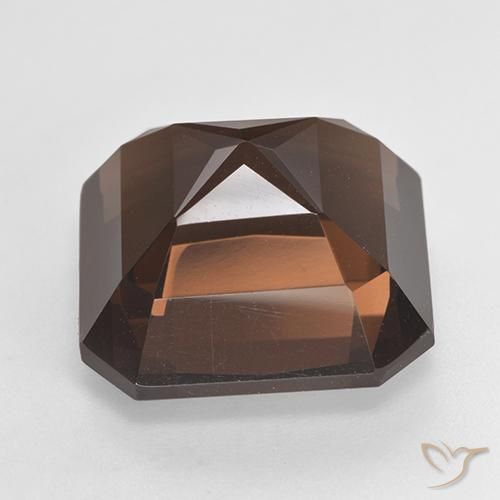 Quartzo Fumê Castanho médio Natural 13.06ct, Corte Octógono / Esmeralda, VVS