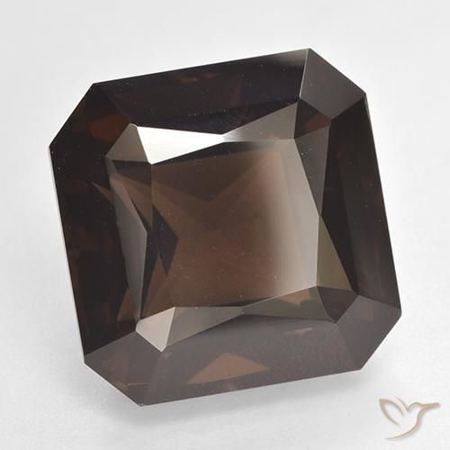 Quartzo Fumê Marrom avermelhado Natural 14.13ct, Corte Octógono / Esmeralda, VVS