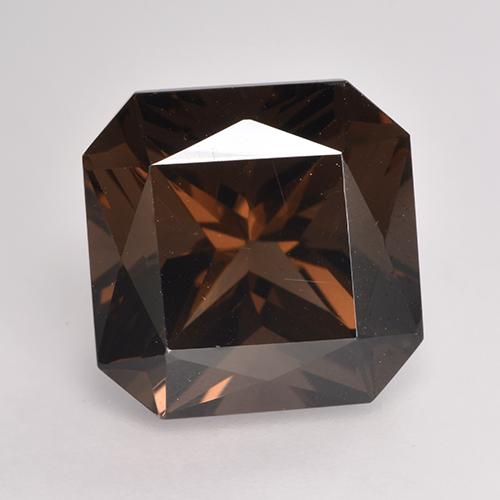 Quartzo fumê marrom natural 7,64ct, corte esmeralda, VVS-VS