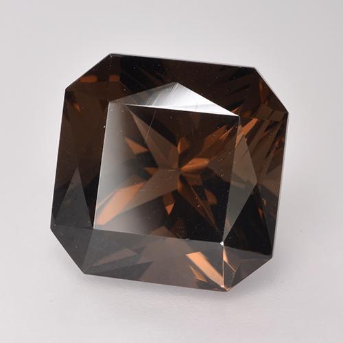 Quartzo fumê marrom natural 7,64ct, corte esmeralda, VVS-VS