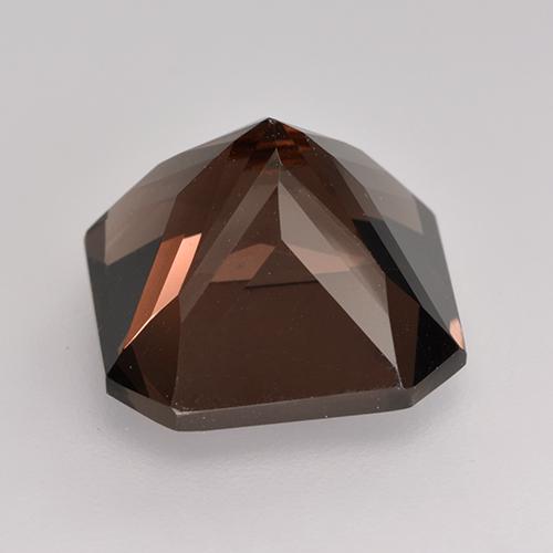 Quartzo fumê marrom natural 7,64ct, corte esmeralda, VVS-VS