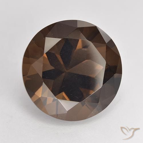 Quartzo Fumê Hickory Brown Natural 7.04ct, Redondo, VVS-VS