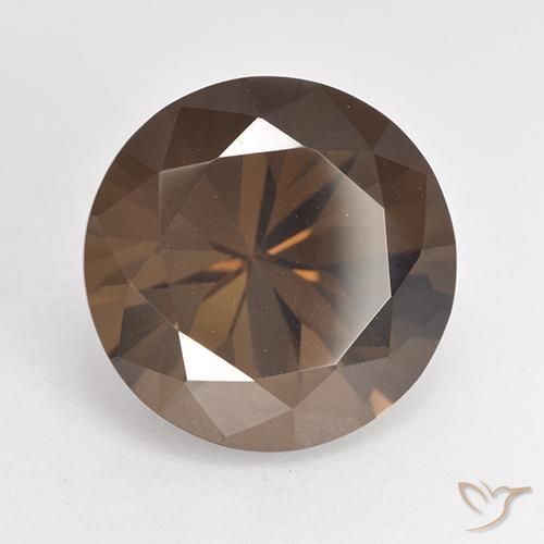 Quartzo Fumê Hickory Brown Natural 6.40ct, Redondo, VVS-VS