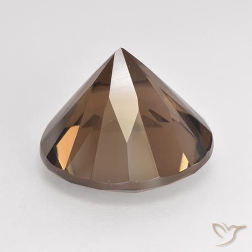 Quartzo Fumê Hickory Brown Natural 6.40ct, Redondo, VVS-VS