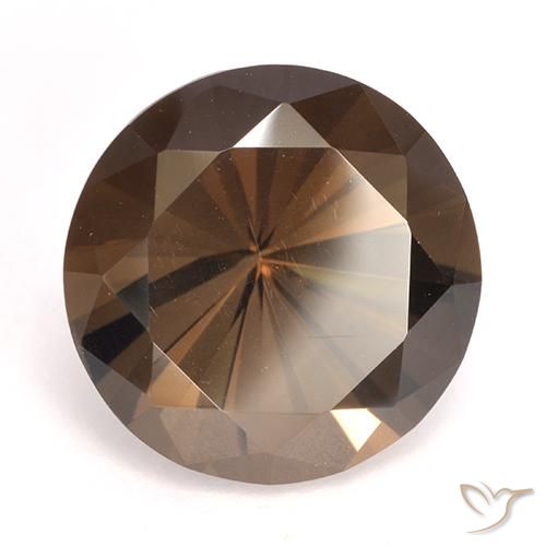 Quartzo Fumê Castanho médio Natural 9.01ct, Redondo, VVS