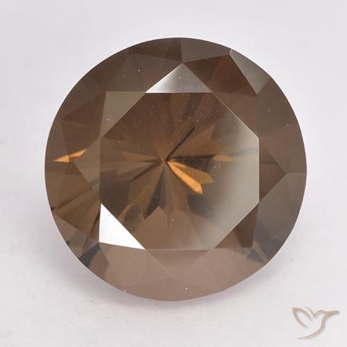 Quartzo Fumê Castanho médio Natural 8.11ct, Redondo, VVS