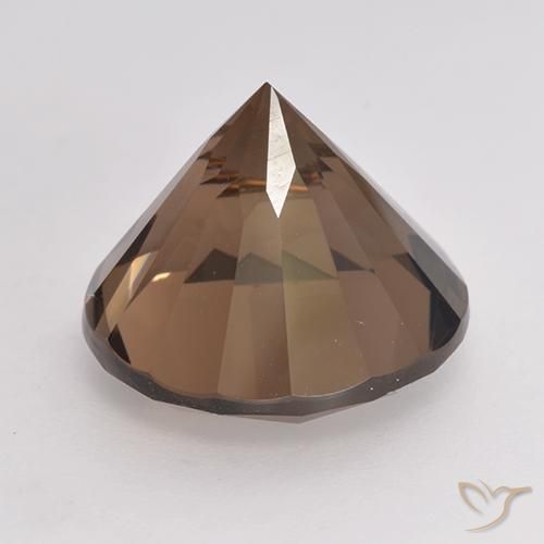 Quartzo Fumê Castanho médio Natural 8.11ct, Redondo, VVS