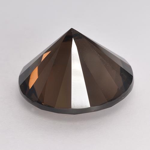 Quartzo fumê marrom natural 10,13ct, corte redondo, VVS-VS