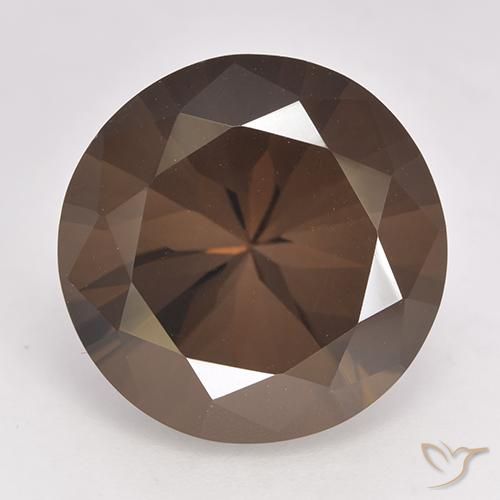 10.64ct Natural Castanho médio Quartzo Fumê, Redondo, VVS-VS