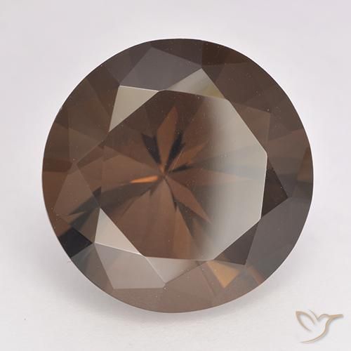 Quartzo Fumê Castanho médio Natural 10.64ct, Redondo, VVS-VS
