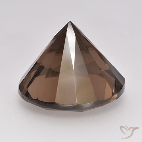 Quartzo Fumê Castanho médio Natural 10.64ct, Redondo, VVS-VS