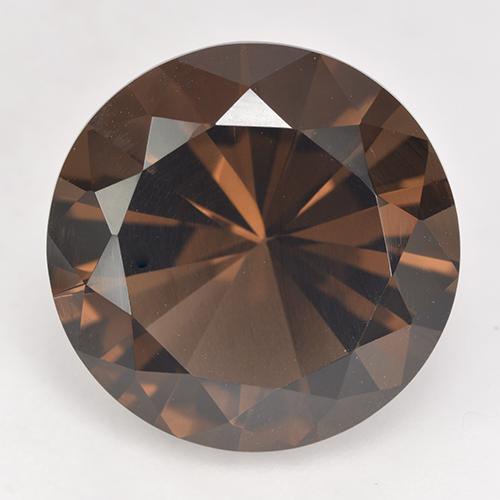 Quartzo fumê marrom natural 11,19ct, corte redondo, VVS-VS
