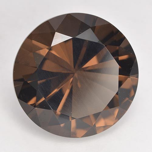 Quartzo fumê marrom natural 11,19ct, corte redondo, VVS-VS