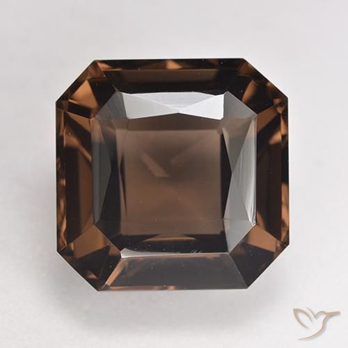 8.79ct Natural Marrom avermelhado Quartzo Fumê, Corte Esmeralda, VVS-VS