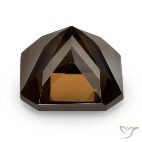Quartzo Fumê Umber Brown Natural 7.33ct, Corte Octógono / Esmeralda, VVS-VS