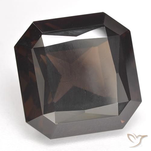 Quartzo Fumê Marrom avermelhado Natural 12.50ct, Corte Octógono / Esmeralda, VVS-VS