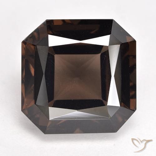 9.88ct Natural Marrom Quartzo Fumê, Corte Esmeralda, VVS-VS