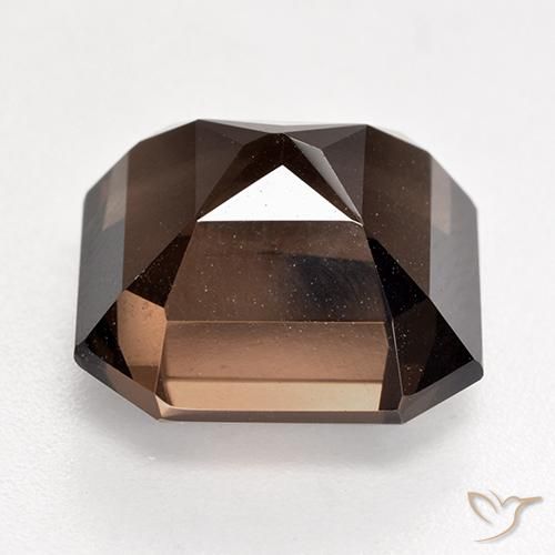 Quartzo Fumê Marrom Natural 9.88ct, Corte Octógono / Esmeralda, VVS-VS