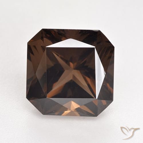 6.08ct Natural Marrom escuro Quartzo Fumê, Corte Esmeralda, VVS-VS