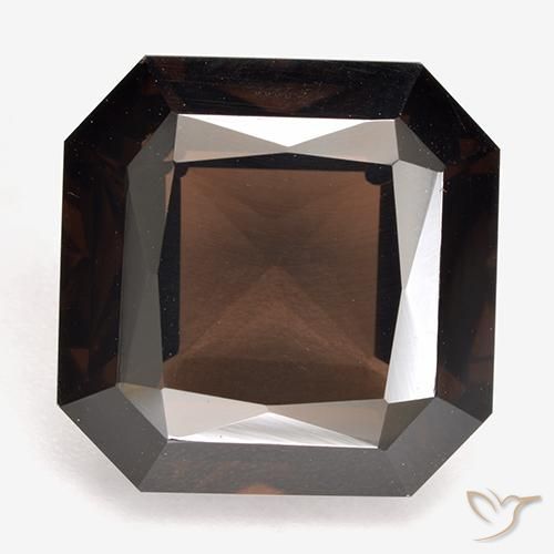 12.52ct Natural Marrom avermelhado Quartzo Fumê, Corte Esmeralda, VVS-VS