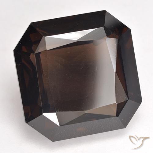 Quartzo Fumê Marrom avermelhado Natural 12.52ct, Corte Octógono / Esmeralda, VVS-VS