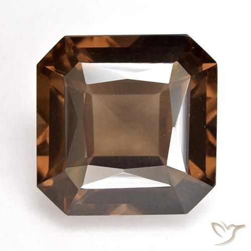 9.51ct Natural Hickory Brown Quartzo Fumê, Corte Esmeralda, VS