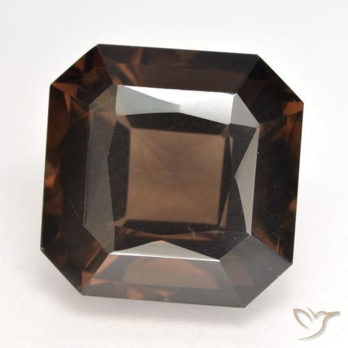 10.14ct Natural Marrom Quartzo Fumê, Corte Esmeralda, VS