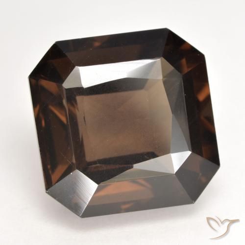 Quartzo Fumê Marrom Natural 10.14ct, Corte Octógono / Esmeralda, VS