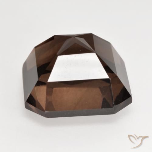 Quartzo Fumê Marrom Natural 10.14ct, Corte Octógono / Esmeralda, VS