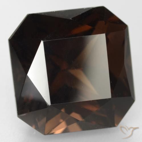 Quartzo Fumê Castanho médio Natural 13.36ct, Corte Octógono / Esmeralda, VVS-VS