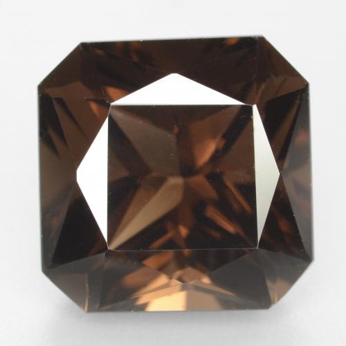 Quartzo fumê marrom natural 10,00ct, corte esmeralda, VVS