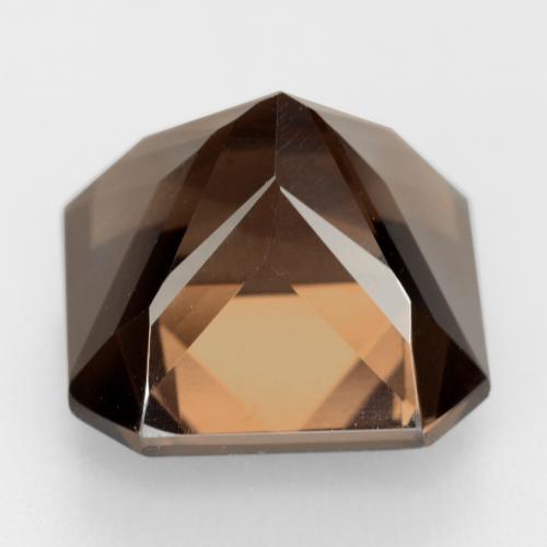 Quartzo fumê marrom natural 10,00ct, corte esmeralda, VVS