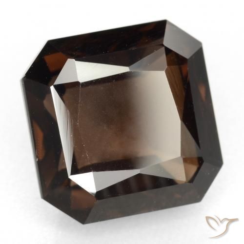 Quartzo Fumê Castanho médio Natural 6.72ct, Corte Octógono / Esmeralda, VVS