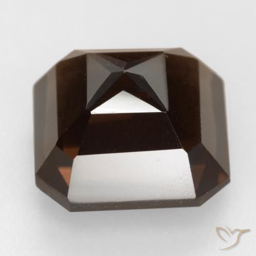 Quartzo Fumê Castanho médio Natural 6.72ct, Corte Octógono / Esmeralda, VVS
