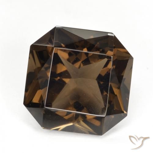 8.41ct Natural Marrom Quartzo Fumê, Corte Esmeralda, VVS