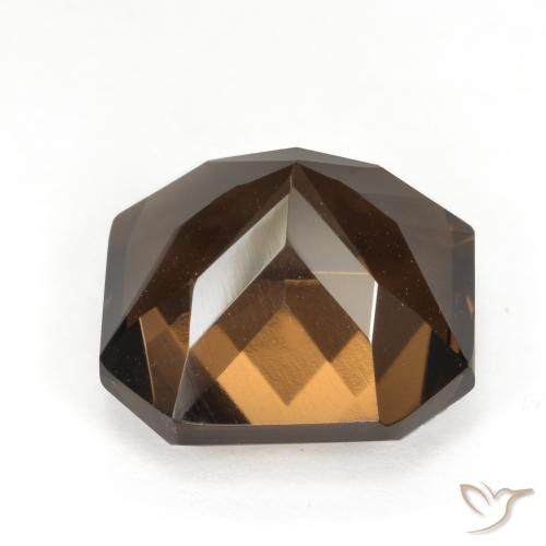 Quartzo Fumê Marrom Natural 8.41ct, Corte Octógono / Esmeralda, VVS