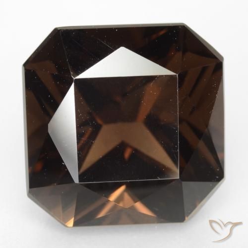 9.85ct Natural Marrom avermelhado Quartzo Fumê, Corte Esmeralda, VVS