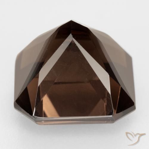 Quartzo Fumê Marrom avermelhado Natural 9.85ct, Corte Octógono / Esmeralda, VVS