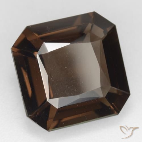 Quartzo Fumê Castanho médio Natural 8.65ct, Corte Octógono / Esmeralda, VVS