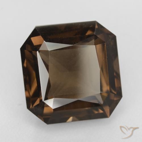 Quartzo Fumê Castanho médio Natural 9.31ct, Corte Octógono / Esmeralda, VVS-VS