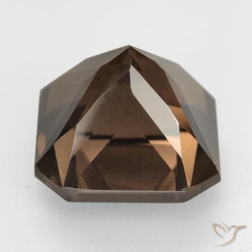 Quartzo Fumê Marrom Natural 10.94ct, Corte Octógono / Esmeralda, VVS-VS