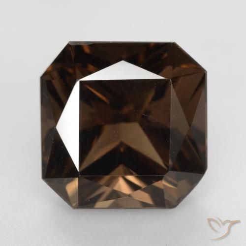 7.12ct Natural Hickory Brown Quartzo Fumê, Corte Esmeralda, VVS