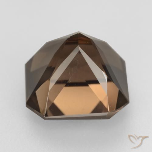 Quartzo Fumê Hickory Brown Natural 7.12ct, Corte Octógono / Esmeralda, VVS