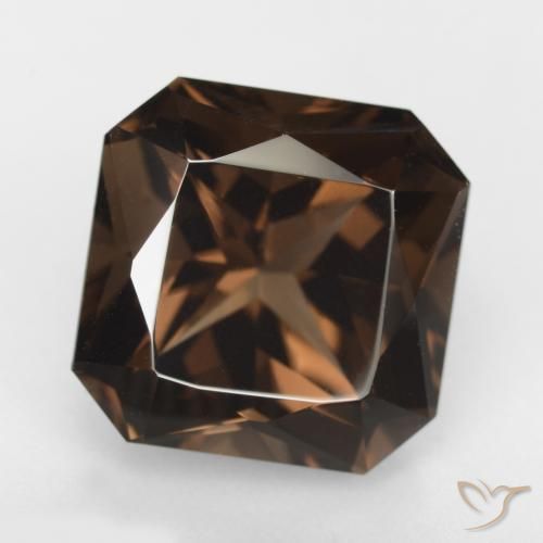 11.88ct Natural Chocolate marrom Quartzo Fumê, Corte Esmeralda, VVS-VS